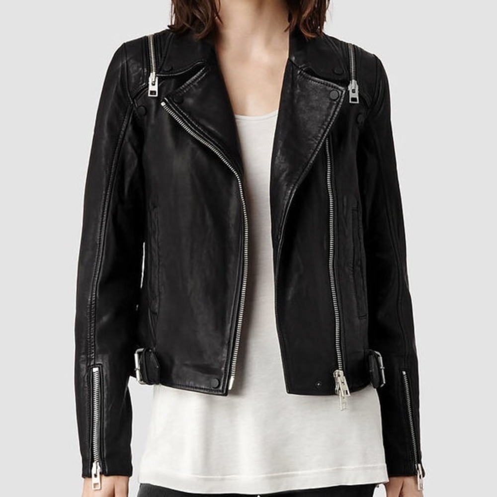 All Saints Range Biker Leather Jacket - like new! - Picture 1 of 6